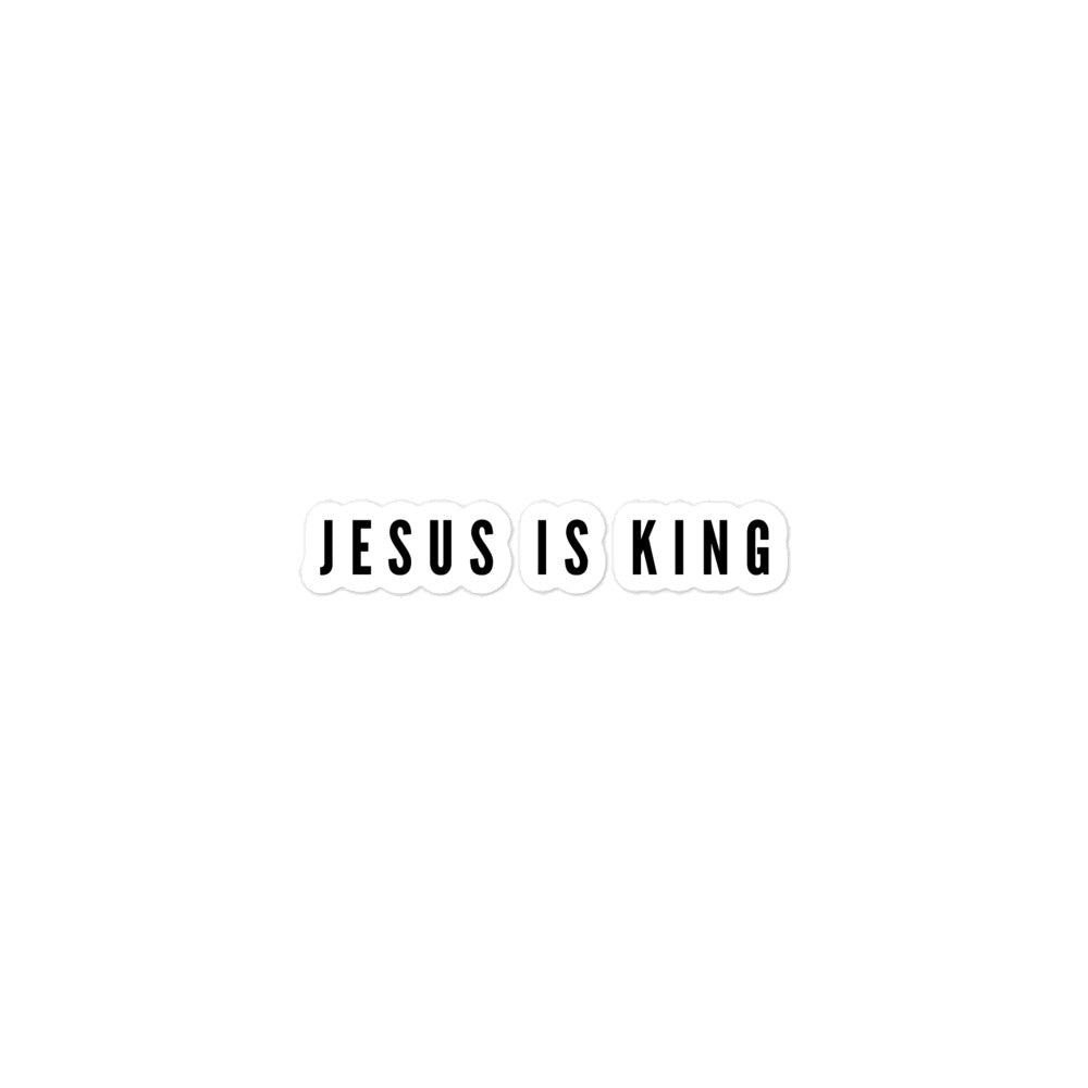 Jesus Is King Bubble-Free Stickers